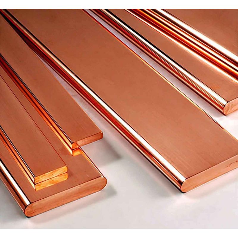 Barres plates en cuivre 30x2mm-90x12mm de tôle coupées à 0,5 mètre Barres plates en cuivre 30x2mm-90x12mm de tôle coupées à 0,5 mètre