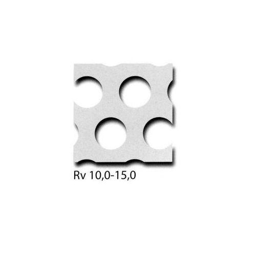 Les panneaux en tôle d'aluminium perforée RV3-5 + RV5-8 + RV10-15 peuvent être coupés sur mesure, dimensions souhaitées 100 mm