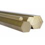 Laiton hexagonal creux Ø5mm-40mm 6 pans 2.0401 CuZn33Pb3 Ms58 matière pleine Evek GmbH - 2