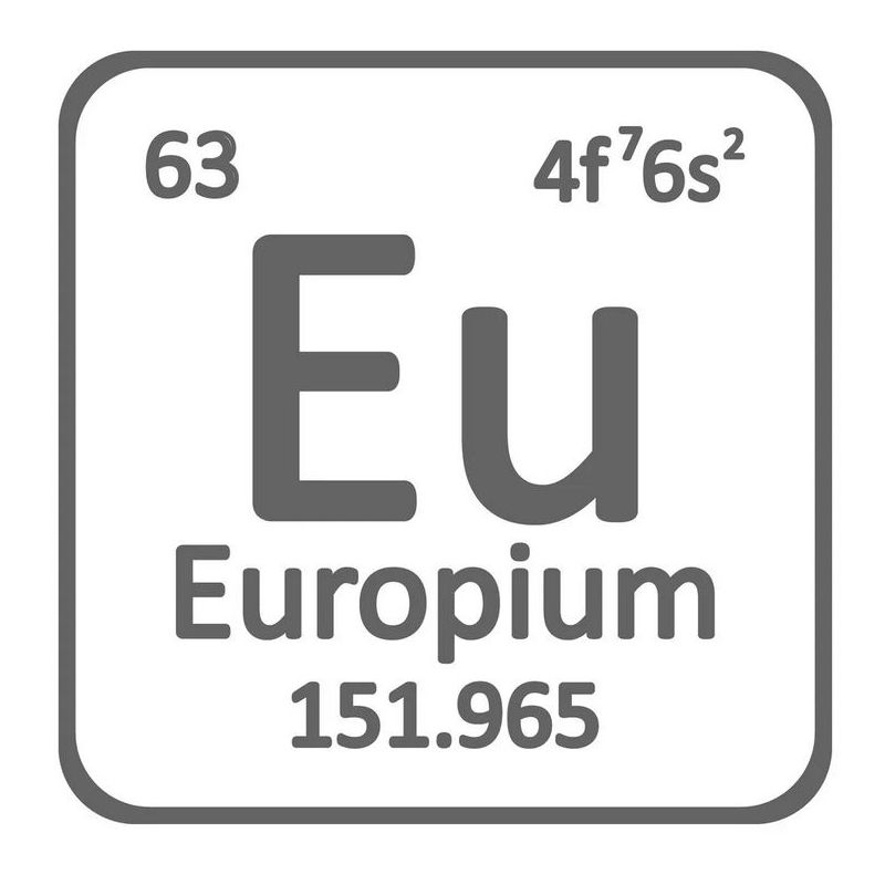 Métal d’europium 99,99% de pureté métal Eu 63 élément métaux rares