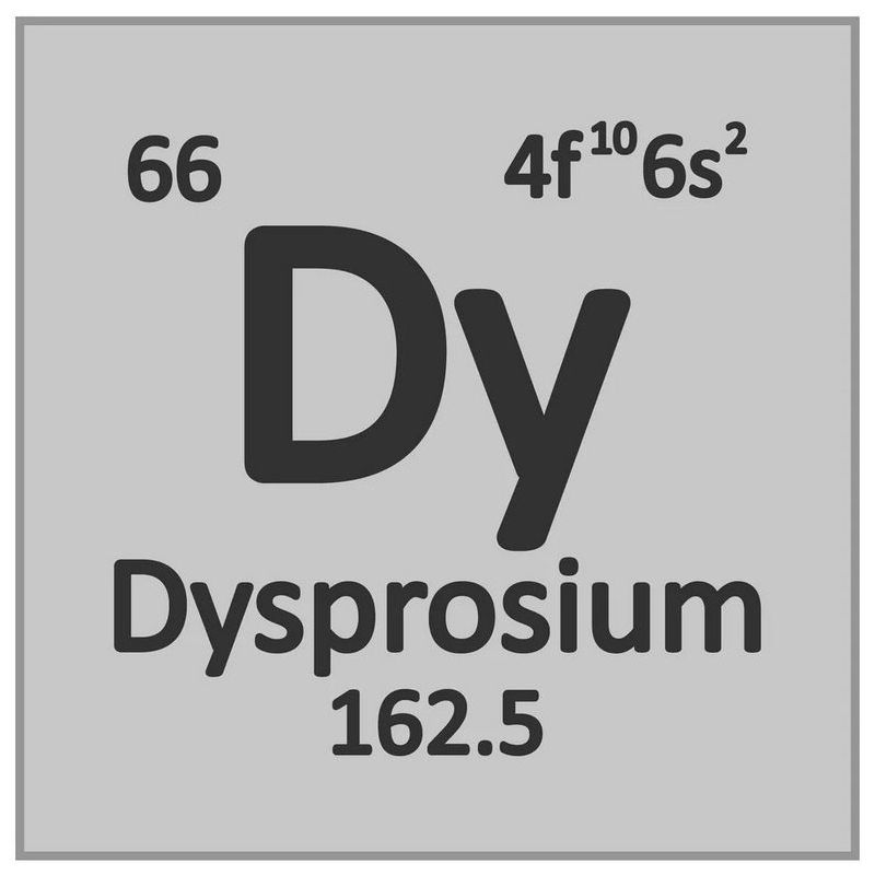 Dysprosium Dy rein 99,9% Terres rares 66 Métal