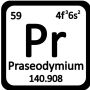 Métal de praséodyme 99,9 % pur métal élément Praseodym Élément 59 Praséodyme