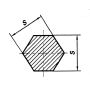 Hexagone inox SW 7-60mm 1.4404 tige hexagonale 316L tige hexagonale, acier inoxydable