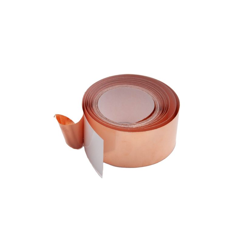 Ruban adhésif film cuivre 0,025x5 mm — 0,07x50 mm bande d’écran auto-adhésive anti-chenilles 1 à 25 mètres