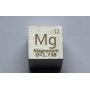 Magnésium Mg métal cube 10x10mm poli pureté 99,95% cube