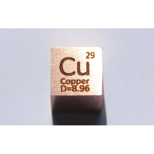 Cu Cu métal cube 10x10mm poli 99,95% pureté cube