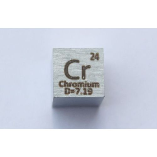 Chrome Cr métal cube 10x10mm poli 99,7% pureté cube