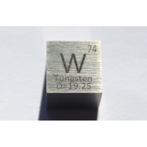 Tungstène W métal cube 10x10mm poli 99,95% pureté cube