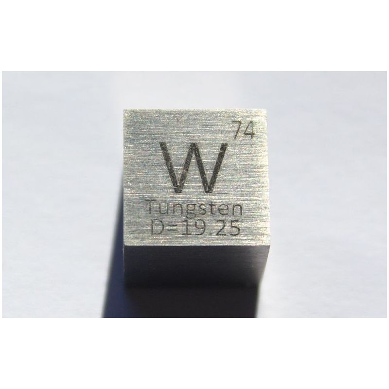 Tungstène W métal cube 10x10mm poli 99,95% pureté cube