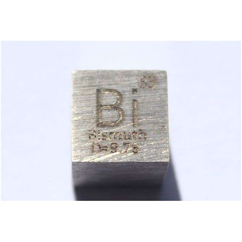 Cube en métal de bismuth Bi 10x10mm poli 99,99% pureté