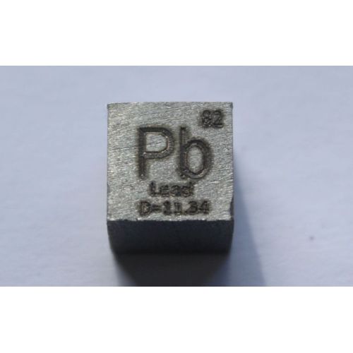 Plomb Pb métal cube 10x10mm poli 99,99% pureté cube