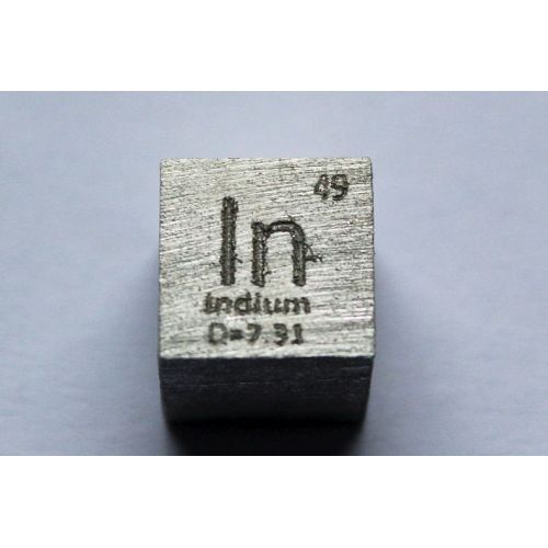 Indium In métal cube 10x10mm poli 99,995% pureté cube