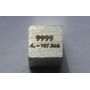 Cube en métal argent Ag poli 10x10mm pureté 99,99%