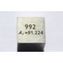 Zirconium Zr métal cube 10x10mm poli 99,2% pureté cube
