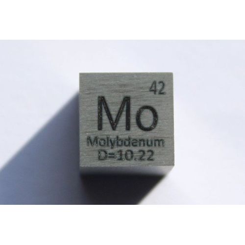 Cube de métal Molybdène Mo 10x10mm poli pureté 99,95%