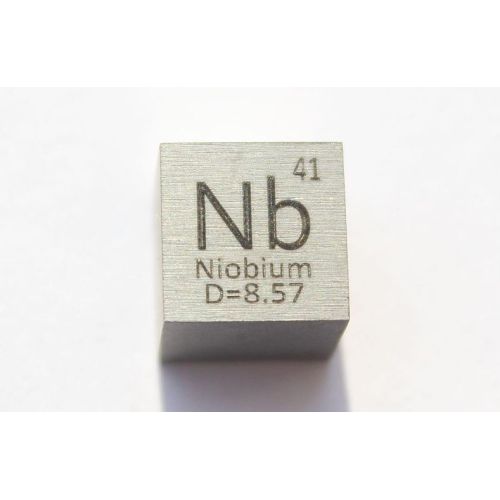 Cube de niobium Nb métal 10x10mm poli pureté 99,95% cube de niobium
