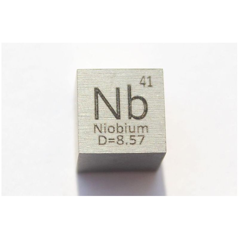 Cube de niobium Nb métal 10x10mm poli pureté 99,95% cube de niobium