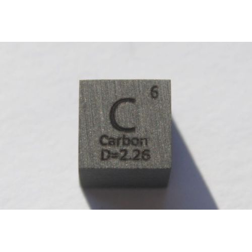 Cube en métal de carbone C 10x10mm poli 99,9% pureté