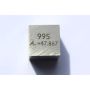 Cube en métal poli 10x10mm pureté