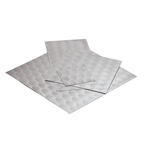 Tôle en acier inoxydable 0,5-1,5 mm V2A plaques découpées 1.4301 marbrées en cercles