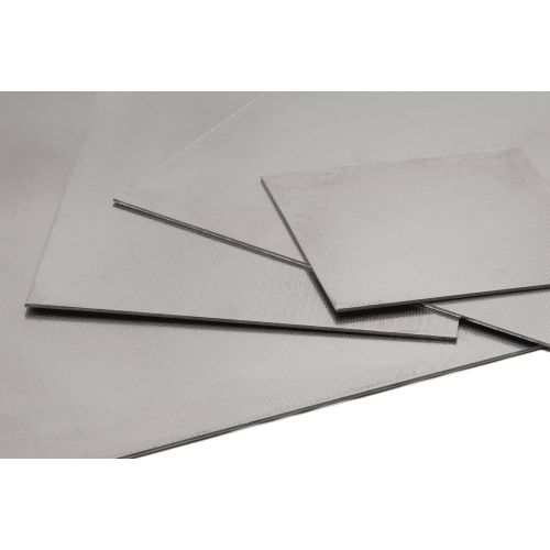 Tôle en acier inoxydable 1.4301 motif lin V2A 0,5-1,5 mm plaques découpe sur mesure 100-1000 mm